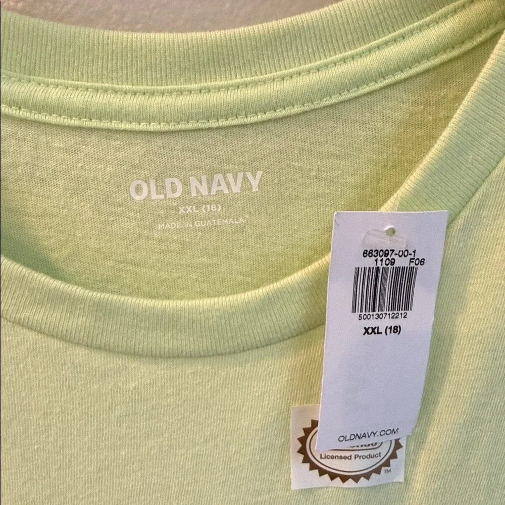 Old Navy Light Green Yoshi Graphic Tee